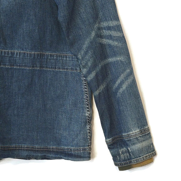 Anthropologie Holding Horses Patchwork Distressed Boho Denim Jacket Casual S - Picture 10 of 14